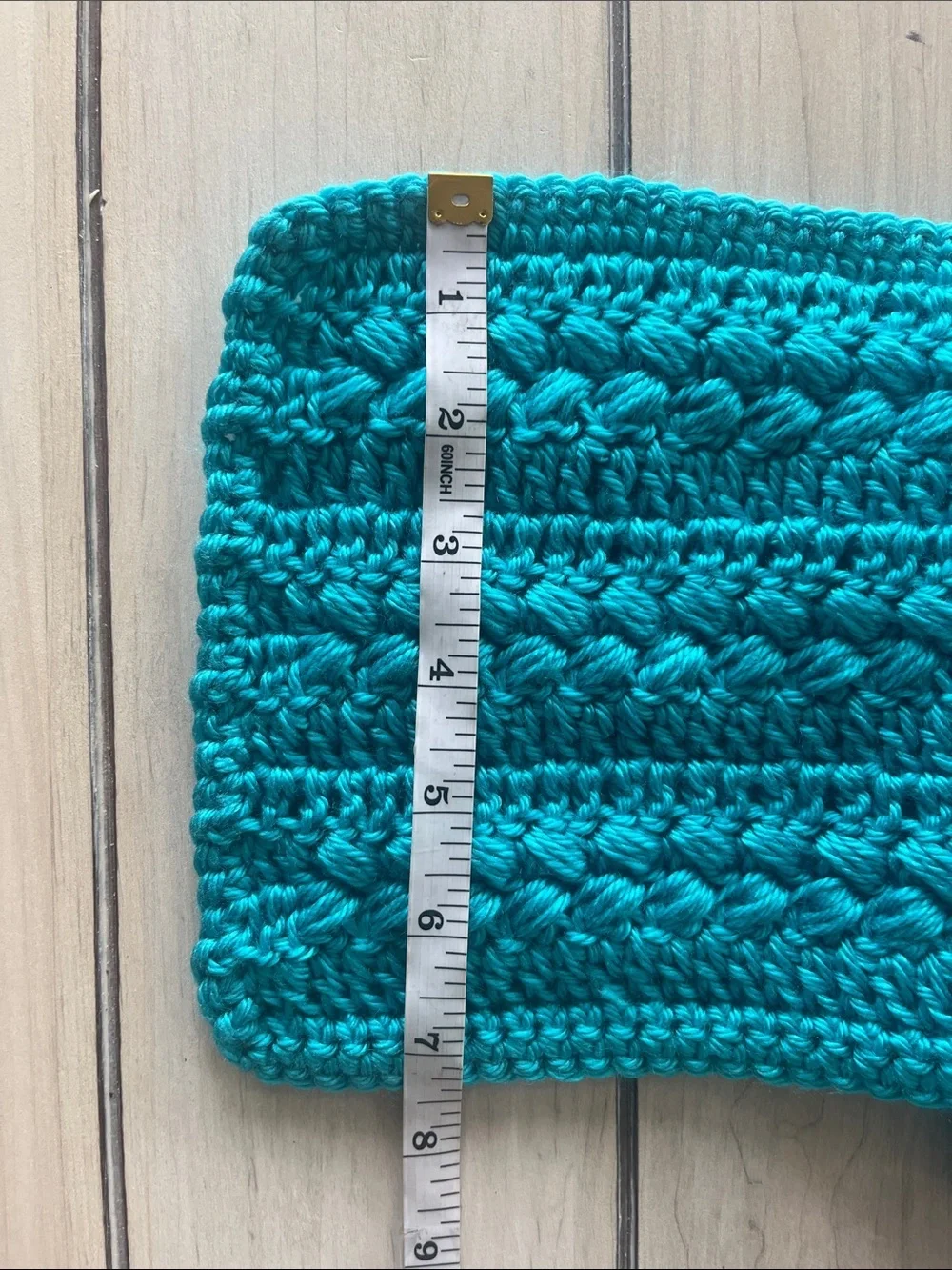Handmade Teal Crochet Scarf & Headband Set